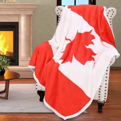 Maple Leaf Blanket: Canadian Flag Design for National Pride
