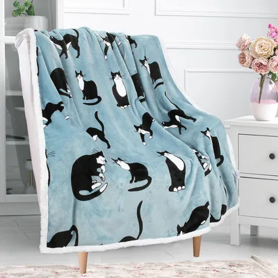 Black and White Cats Blanket