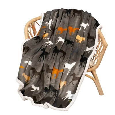 Horses Print Pattern Blanket