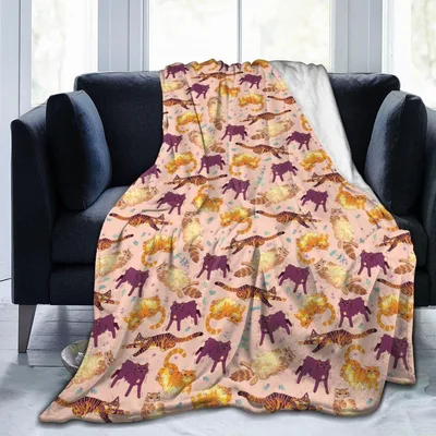 Cats Pattern Pink Blanket: A Playful Feline Design for Cat Lovers