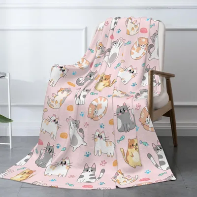 Cute Cats Pattern Design Blanket for Feline Lovers