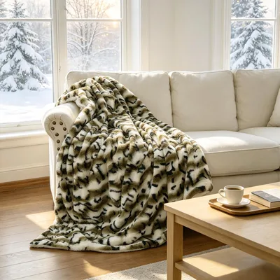 Leopard Print Spotted Throw Blanket