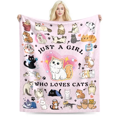 Just a Girl Blanket: Feline Lovers' Cozy Design