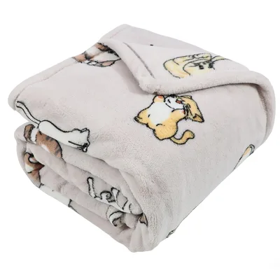 Cute Cats Pattern Blanket: Playful Feline Illustrations for Cozy Days – Design 2