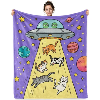 Cats Abducted by Alien Blanket: Spacey Cat Lovers Need This