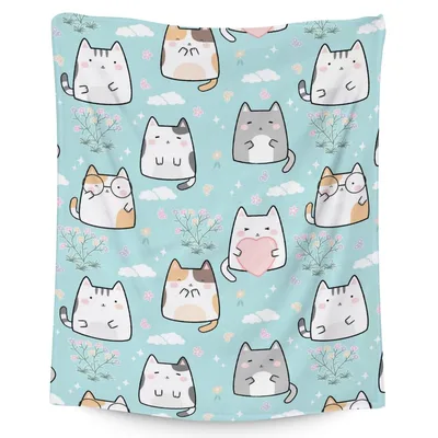 Cute Cats Pattern Blanket: Adorable Feline Art for Cozy Days