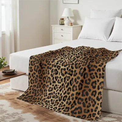 Leopard Print Pattern Blanket No. 21: Bold Animal Spot Design