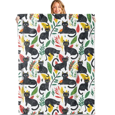 Playful Black Cats Blanket features black cats