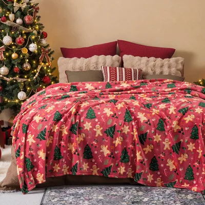 Gingerbread Man Christmas Blanket for Holiday Cozy Nights