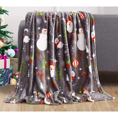 Santa Snowman Blanket: Festive Winter Design for Holiday Cozy