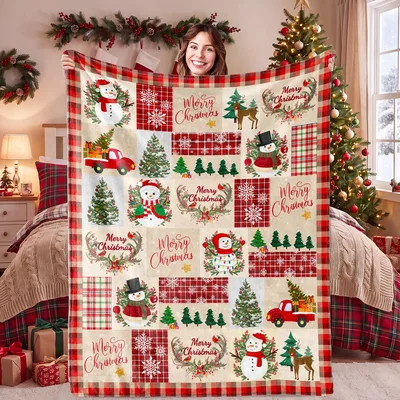 Merry Christmas Merry Christmas Blanket for Cozy Holiday Nights