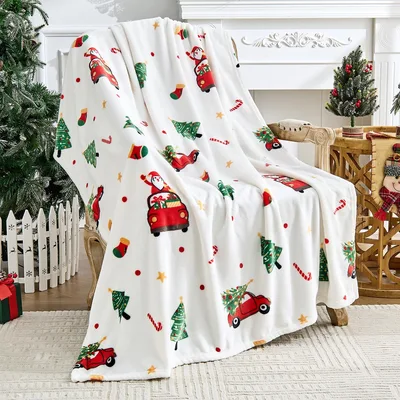 Christmas Tree Truck Blanket for Holiday Cozy Nights