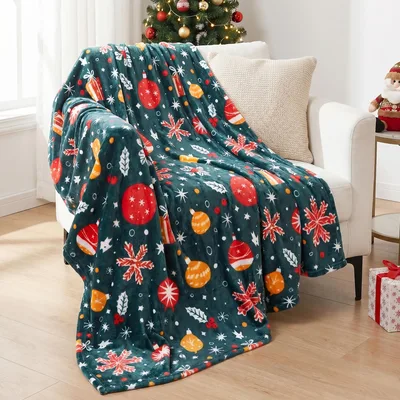 Christmas Ornament Blanket for Cozy Holiday Nights