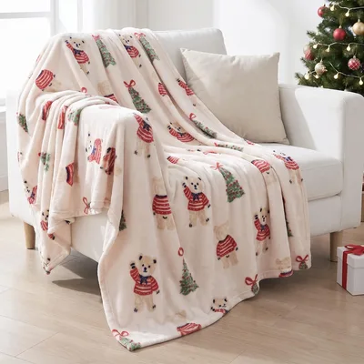 Christmas Bear Blanket for Cozy Holiday Nights