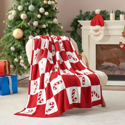 Candy Cane Blanket for Cozy Holiday Nights