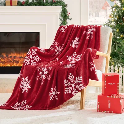 Snowflake Christmas Holiday Blanket for Cozy Winter Nights