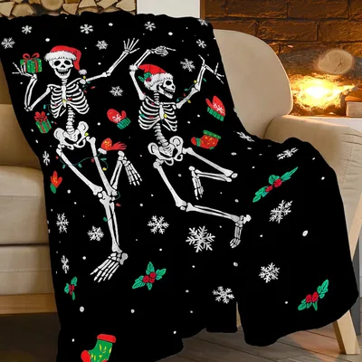 Dancing Skeletons Blanket for Holiday Cheer and Cozy Nights