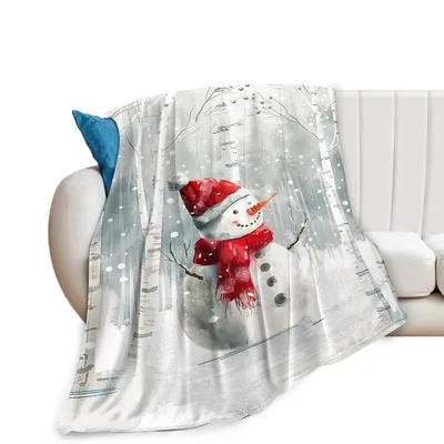 Snowman Winter Blanket: Cozy Scene for the Season