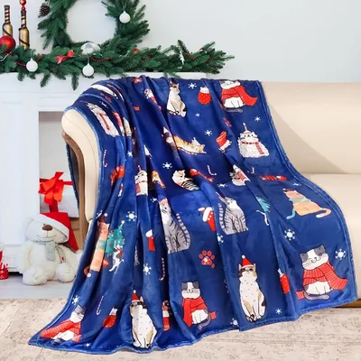 Christmas Cat Blanket for Cozy Holiday Nights