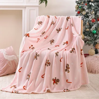 Gingerbread Men and Candy Blanket for Cozy Christmas Nights