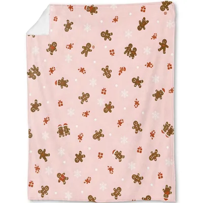 Gingerbread Cookie Holiday Blanket for Cozy Winter Nights