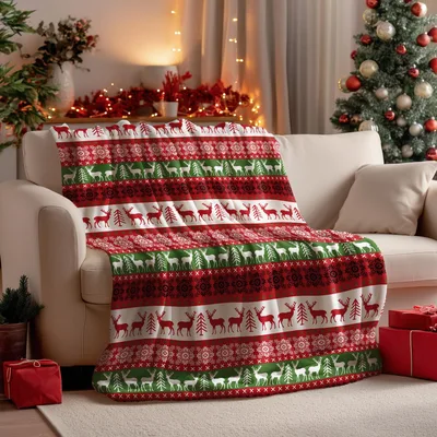 Fair Isle Christmas Blanket for Cozy Holiday Evenings