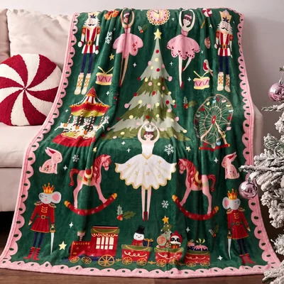 Nutcracker Christmas Blanket: Ballet and Holiday Magic