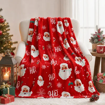 Vintage Santa Claus Ho Blanket for Cozy Holiday Nights