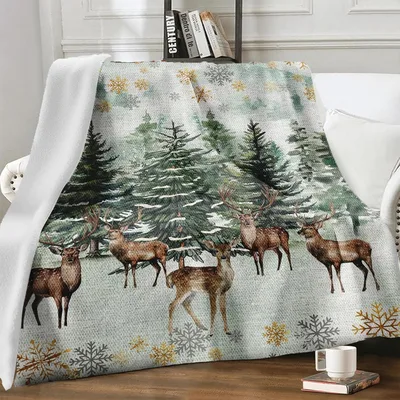 Deer Winter Forest Blanket for Cozy Nights In