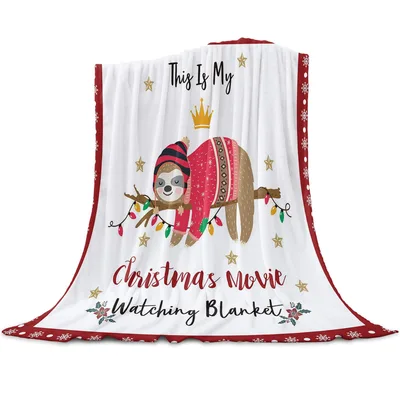 This Is My Christmas Movie Blanket: Sloth Edition