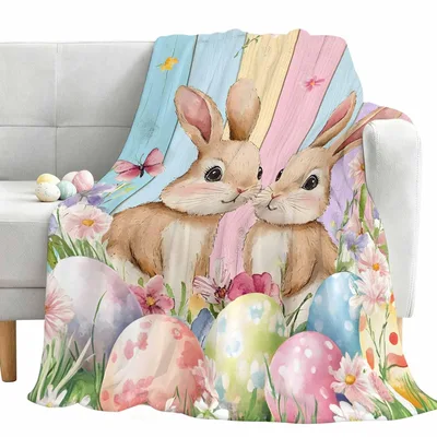 Spring Bunnies Blanket: Easter Bunnies and Eggs