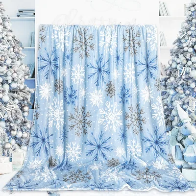 Snowflake Pattern Blanket for Winter Cozy Nights