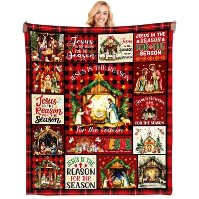 Reason for the Season Blanket: Nativity Christmas Throw