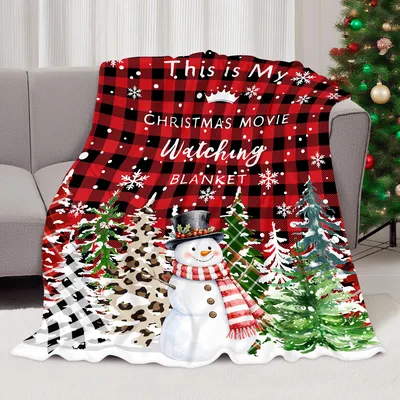 Christmas Movie Night Blanket for Cozy Holiday Evenings