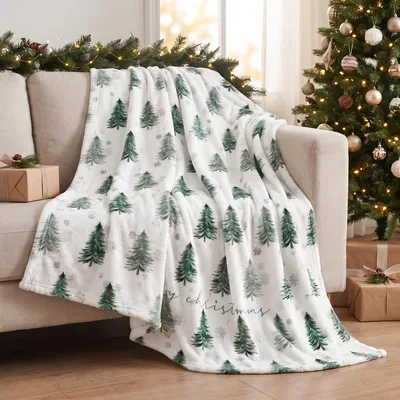 Pine Tree Christmas Blanket for Cozy Holiday Nights