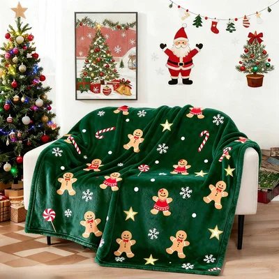 Holiday Gingerbread Man Blanket for Cozy Winter Nights