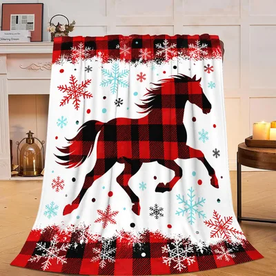 Buffalo Plaid Horse Blanket for Winter Cozy Nights