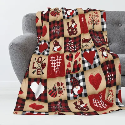 Gnome Heart Blanket for Valentine’s Day Cozy Nights