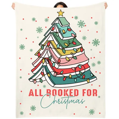Book Christmas Tree Blanket: All Booked for Holiday Reading