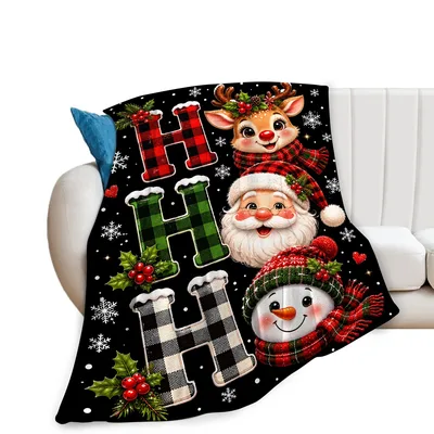 Ho Ho Ho Santa Blanket: Cozy Holiday Print