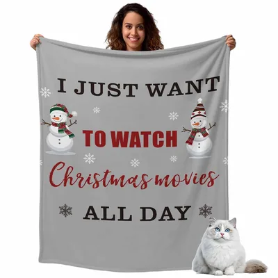 Watch Christmas Movies All Day Blanket for Movie Lovers