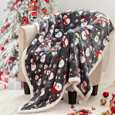 Snowman Christmas Pattern Blanket No. 2: Festive Winter Design