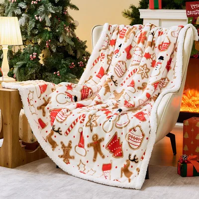 Christmas Holiday Icons Pattern Blanket