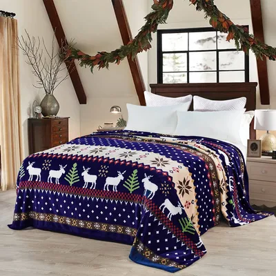 Christmas Deer Pattern Blanket No. 2: Cozy Holiday Reindeer Design