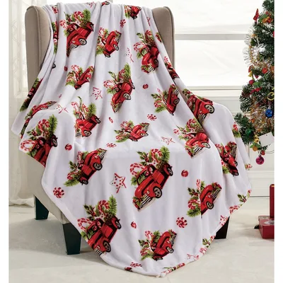 Red Truck Christmas Pattern Blanket No. 2