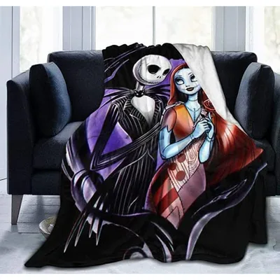 Skeleton Couple Christmas Night Blanket: Spooky Holiday Romance