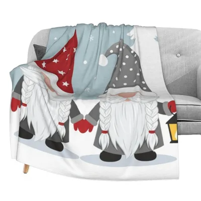 Christmas Happy Gnomes Blanket: Cozy Holiday Gnome Design for Winter