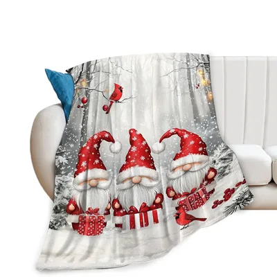 Gnomes in Red Hats Blanket