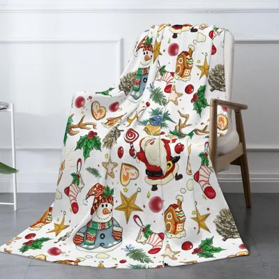 Christmas Snowmen Pattern Design Blanket: Festive Holiday Throw