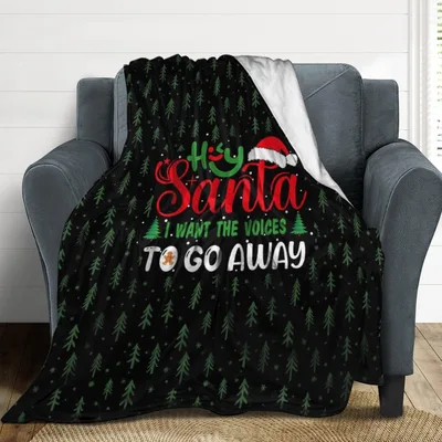 Throw Your Voice Hey Santa Blanket for Holiday Humor